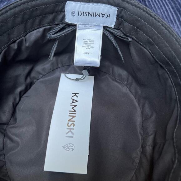 NWT Helen Kaminski Deep Ocean Navy Blue Luther Velvetty Cotton Bucket Hat - Picture 6 of 10